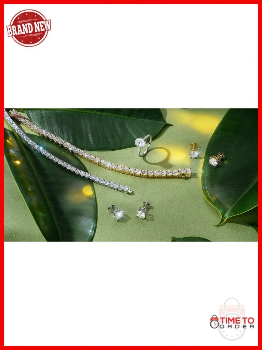 14K Gold Plated Tennis Bracelet Cubic Zirconia Dainty Sparkly